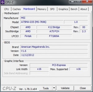 p04 A8-3870K base CPU-Z motherboard