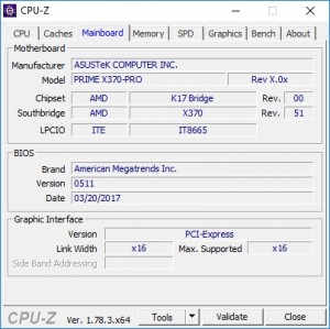 p04 R7-1700 default CPU-Z motheboard